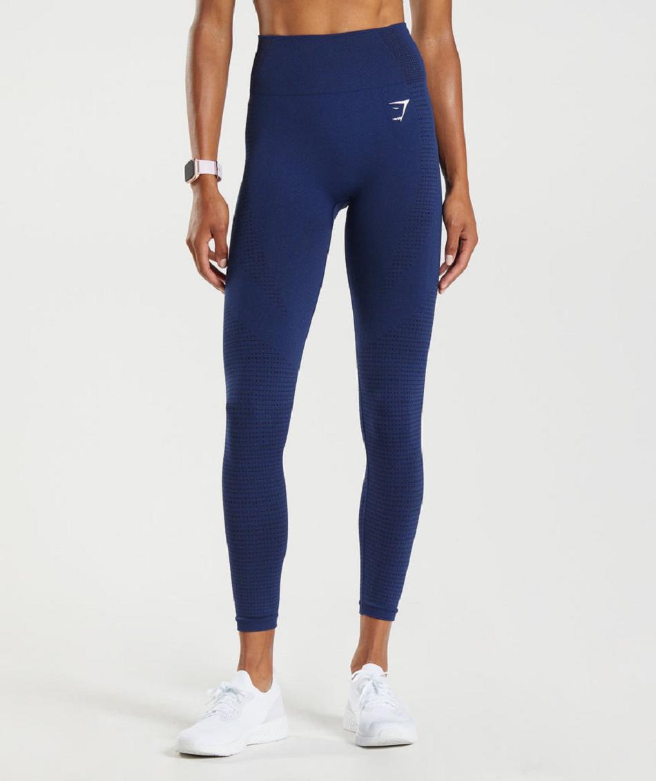 Gymshark Vital Seamless 2.0 Ženske Tajice Plave | HR 4099SGL